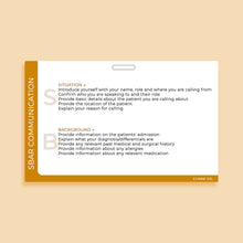 Load image into Gallery viewer, SBAR Communication Card