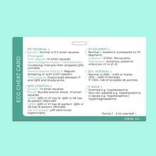Load image into Gallery viewer, ECG Cheat Card